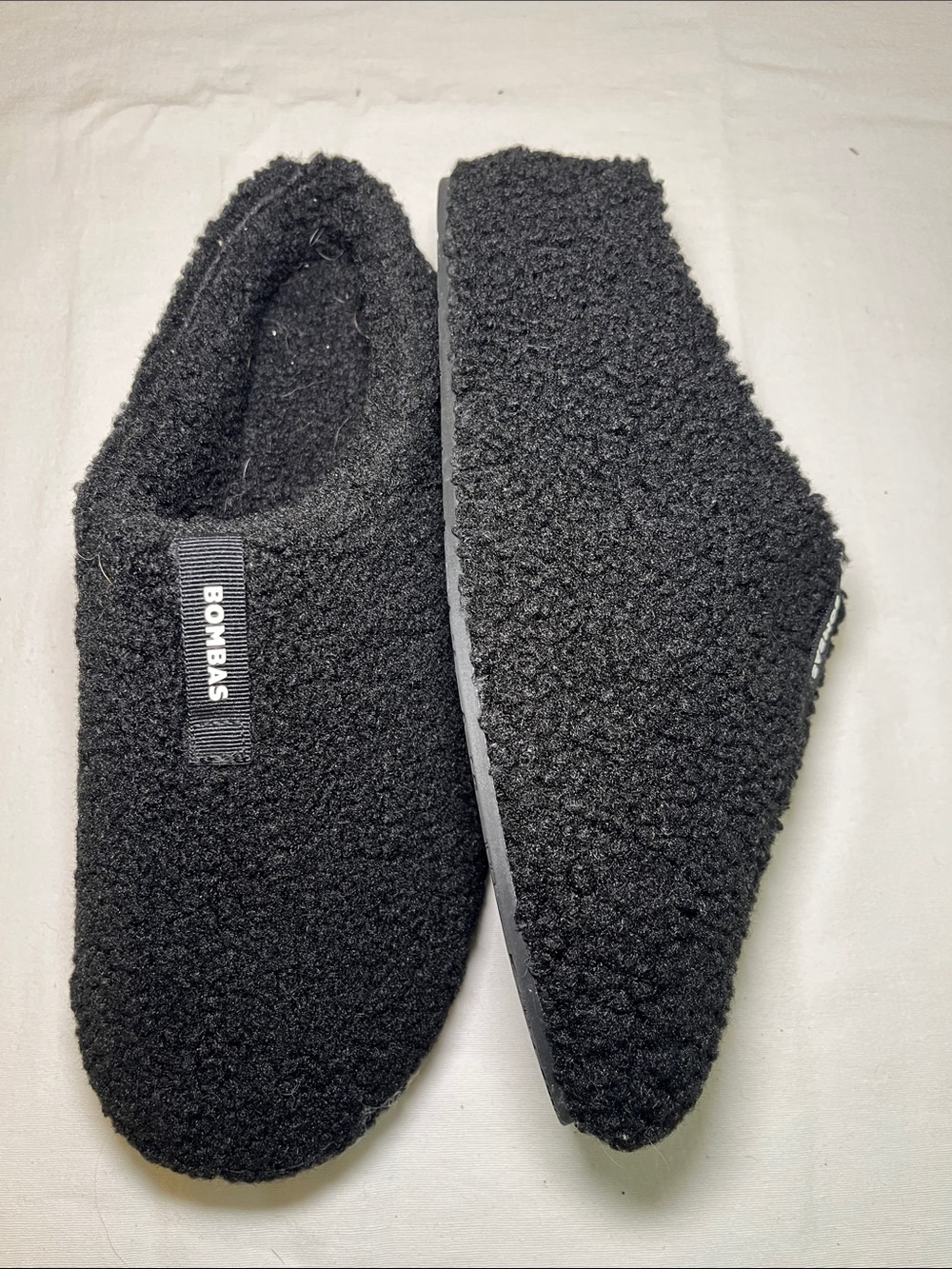 Bombas Black Sherpa Slip-On Comfort Loafers - Picture 8 of 12
